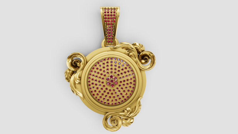 Ruby pendant Modelo de Impressão 3D .c4d .max .obj .3ds .fbx .stl .blend