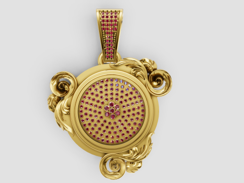 Ruby pendant Modèles 3D en vedette