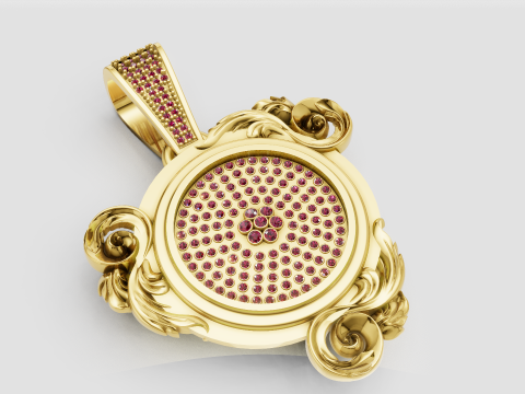 Ruby pendant Modelo de Impressão 3D