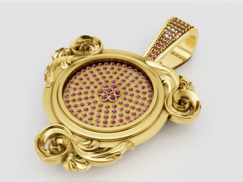 Ruby pendant Modelo de Impressão 3D