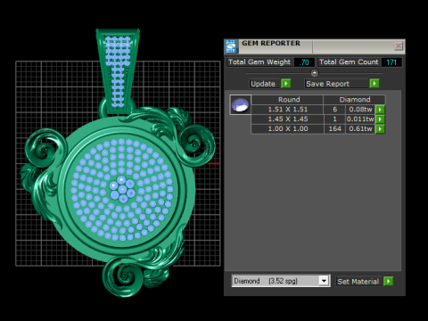 Ruby pendant Modelo de Impressão 3D