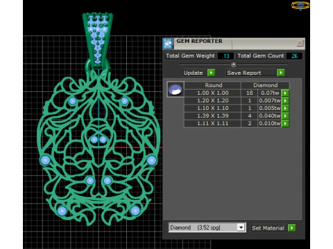 Floral cutwork pendant 3D Print Model