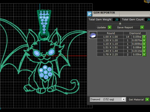 Fantasy cat pendant Modelo de impresión 3D