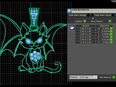 Fantasy cat pendant 3D Print Model