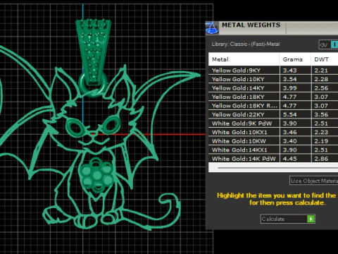 Fantasy cat pendant 3D Print Model