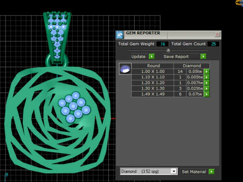 Geometric gold pendant 3D Print Model