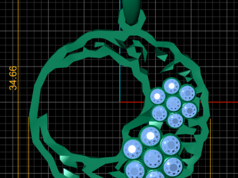 Abstract gold pendant Model Cetak 3D