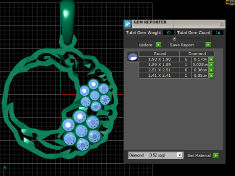 Abstract gold pendant Model Cetak 3D