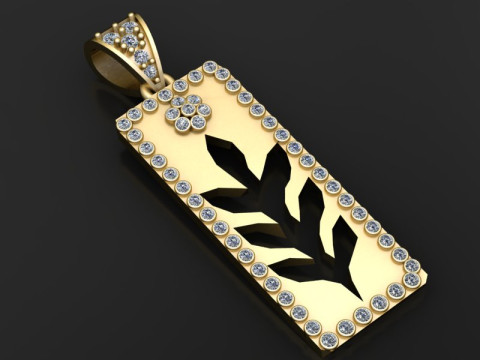Floral diamond charm Modello di stampa 3D