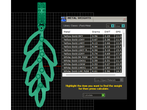 Leaf gold pendant Model Cetak 3D