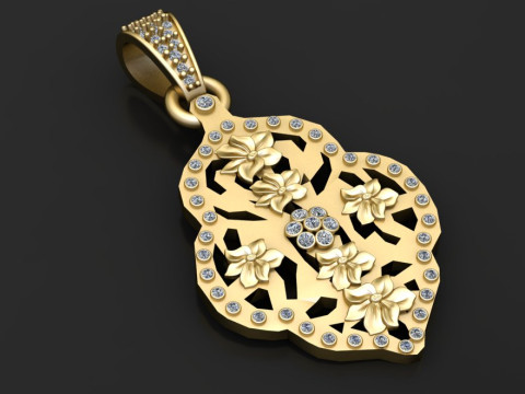 Luxury cutwork necklace Modello di stampa 3D