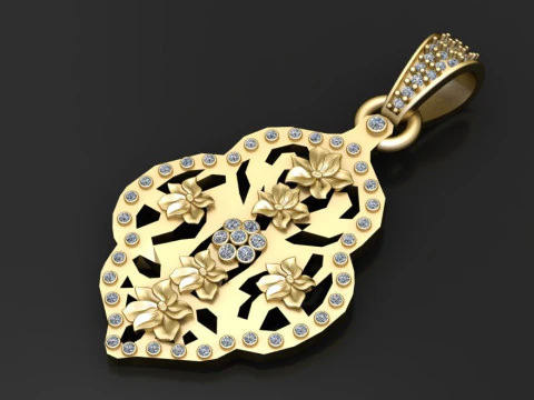 Luxury cutwork necklace 3D Print Model