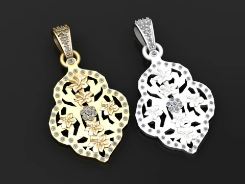 Luxury cutwork necklace 3D Print Model