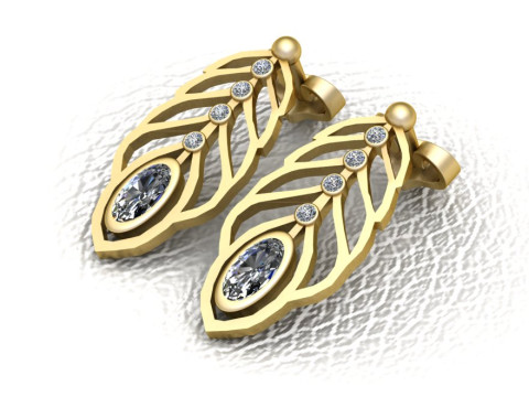 Leaf inspired jewelry 3D Print Model