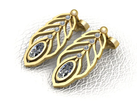 Leaf inspired jewelry 3D Print Model