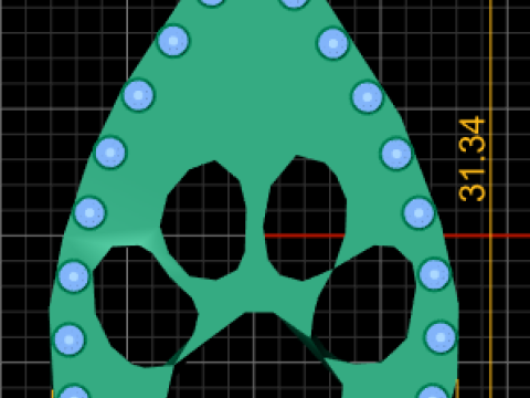 Paw print gold pendant Modèles 3D en vedette