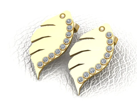 Diamond accent earrings 3D Print Model