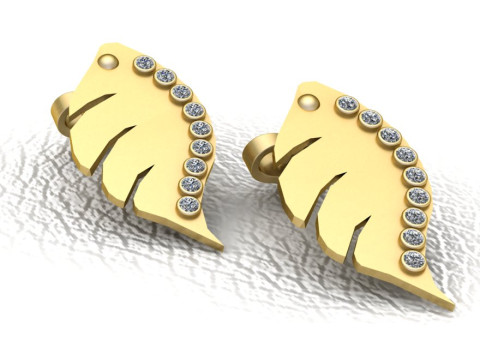 Diamond accent earrings Modelo de impresión 3D