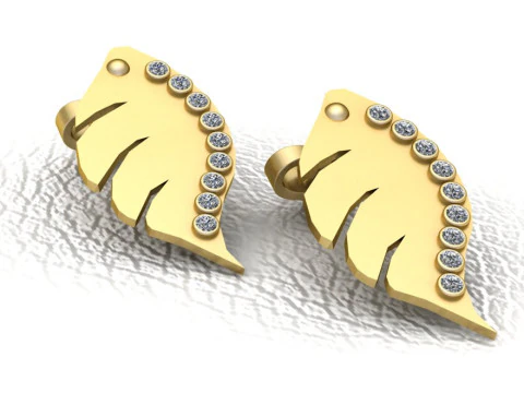 Diamond accent earrings 3D Print Model
