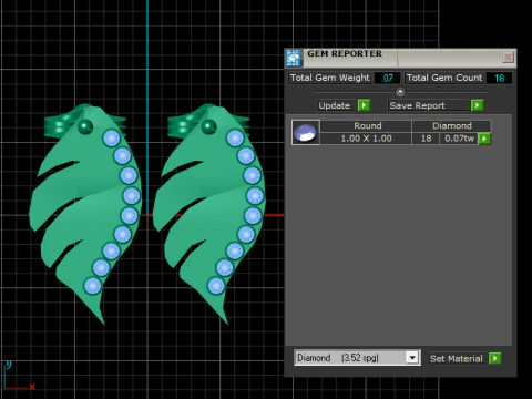 Diamond accent earrings 3D Print Model