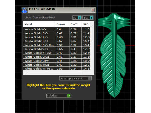 Feather gold earrings 3D Print Model