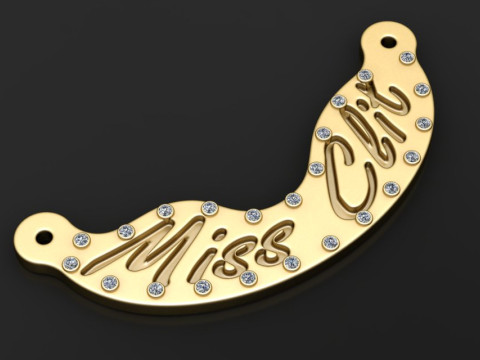 Custom name pendant 3D 프린트 모델