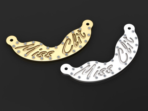 Custom name pendant Modello di stampa 3D