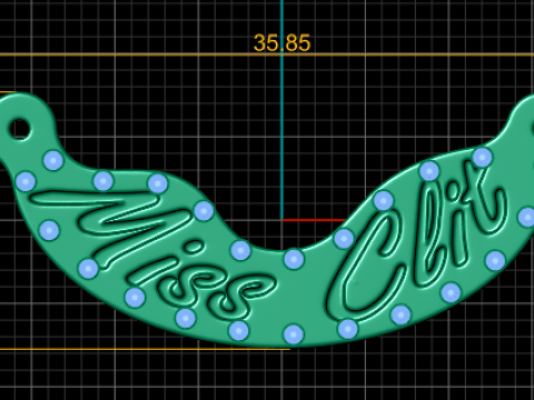 Custom name pendant Modello di stampa 3D