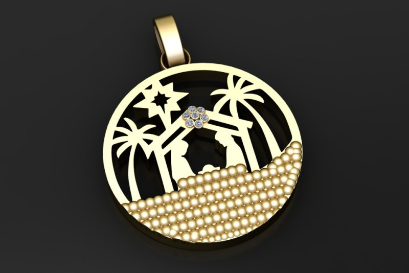 Nativity scene pendant 3D प्रिंट मॉडल .c4d .max .obj .3ds .fbx .stl .blend
