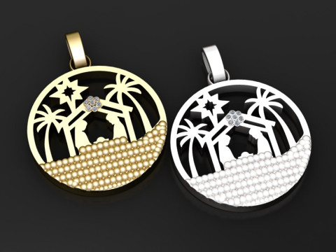 Nativity scene pendant 3D प्रिंट मॉडल