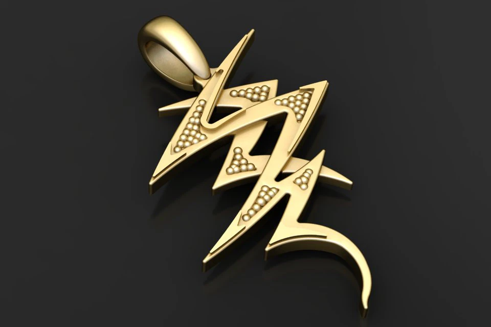 Arabic calligraphy pendant 3D Print Model .c4d .max .obj .3ds .fbx .stl .blend 