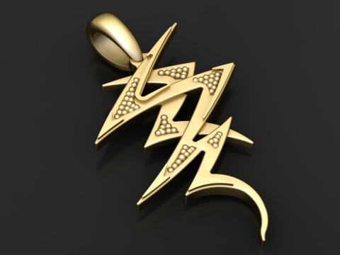 Arabic calligraphy pendant 3D printmodel