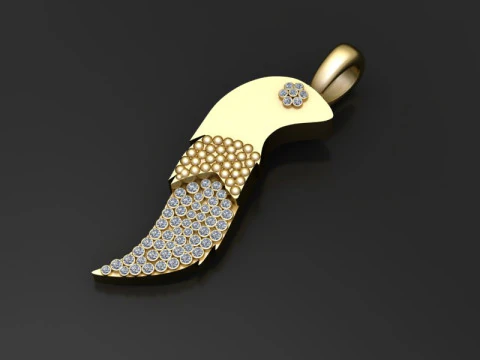 Abstract gold jewelry 3D Print Model