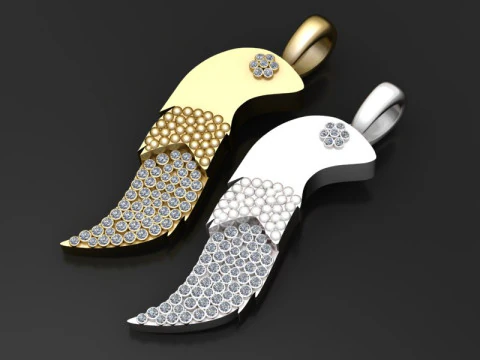 Abstract gold jewelry 3D Print Model