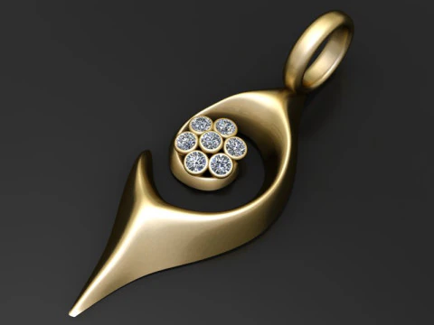 Modern eye pendant 3D Print Model