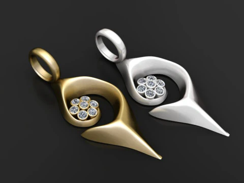 Modern eye pendant 3D Print Model