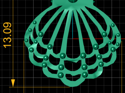 Shell earrings design Modèles 3D en vedette