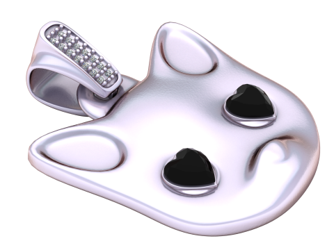 Cat face pendant 3D Print Model