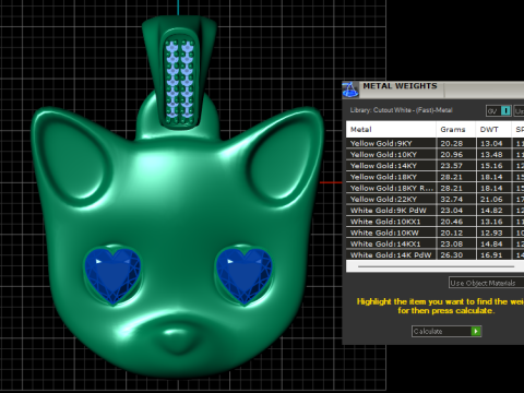Cat face pendant 3D Print Model