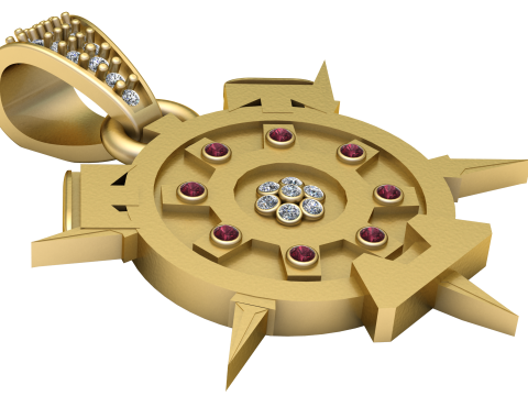 Gemstone pendant 3D Print Model