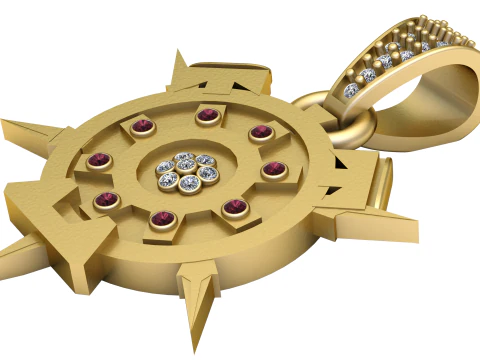 Gemstone pendant 3D Print Model