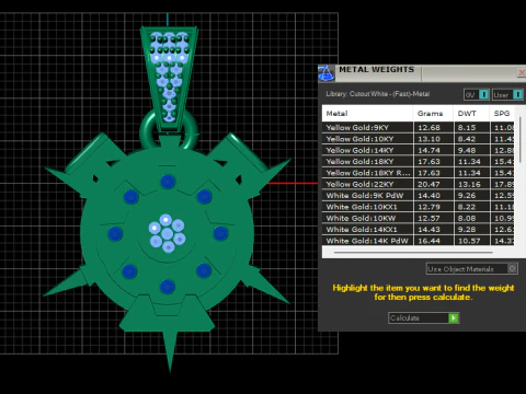 Gemstone pendant 3D Print Model