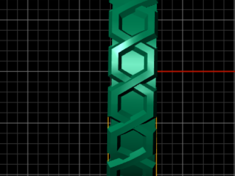 Hexagon ring 3D Druckmodell