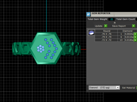 Hexagon ring 3D Druckmodell