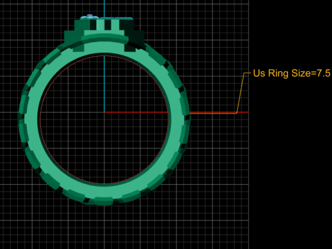Hexagon ring 3D Druckmodell