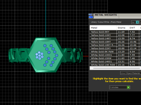Hexagon ring 3D Druckmodell