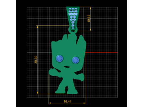 Baby groot pendant 3D 프린트 모델