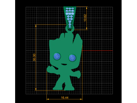 Baby groot pendant 3D Print Model