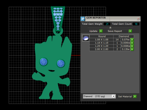 Baby groot pendant 3D 프린트 모델