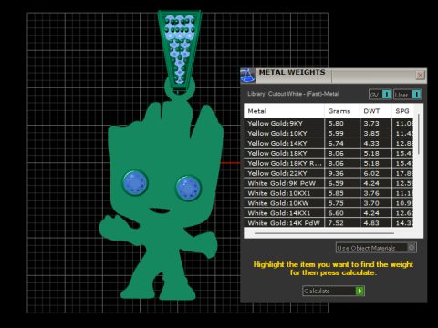 Baby groot pendant 3D 프린트 모델
